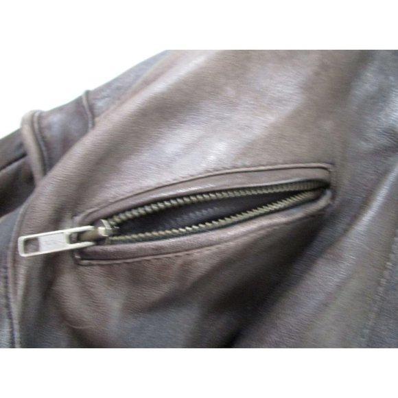 Italiano Leather Jacket Mens XL Vintage 1980s Hong Kong Lined GUC Minor Damage - Picture 13 of 16